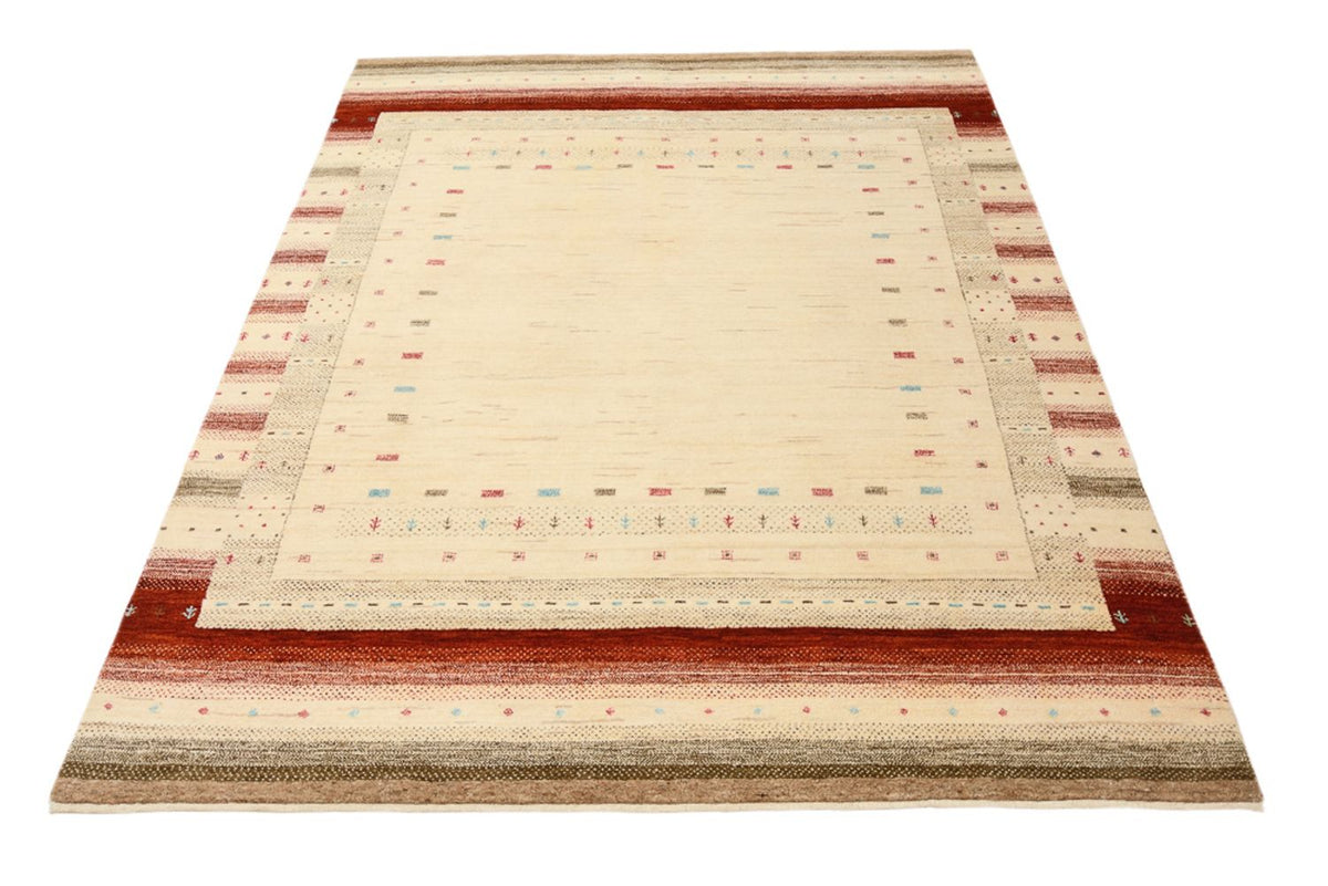 Alfombra Gabbeh - Loribaft Indus - 199 x 155 cm - beige claro