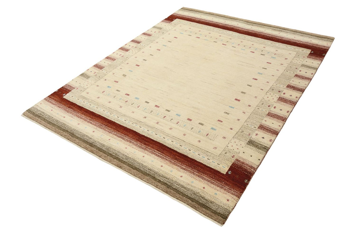 Alfombra Gabbeh - Loribaft Indus - 199 x 155 cm - beige claro