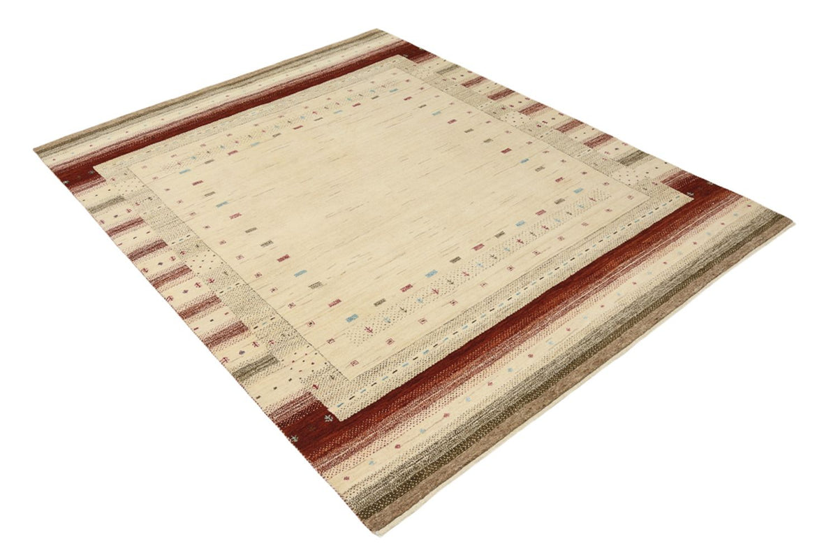 Alfombra Gabbeh - Loribaft Indus - 199 x 155 cm - beige claro