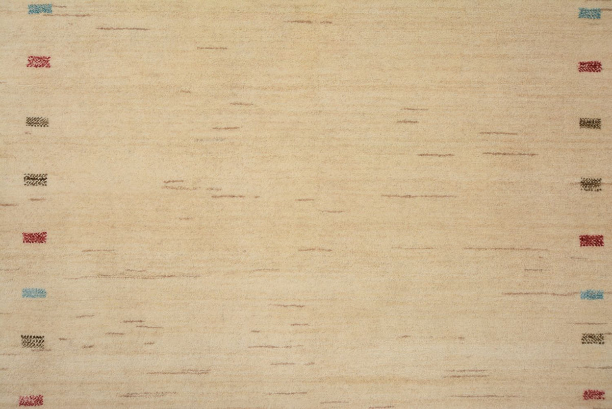 Alfombra Gabbeh - Loribaft Indus - 199 x 155 cm - beige claro