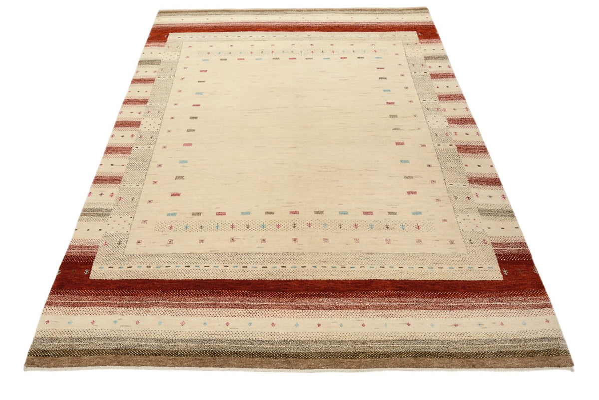 Alfombra Gabbeh - Loribaft Indus - 205 x 152 cm - beige claro