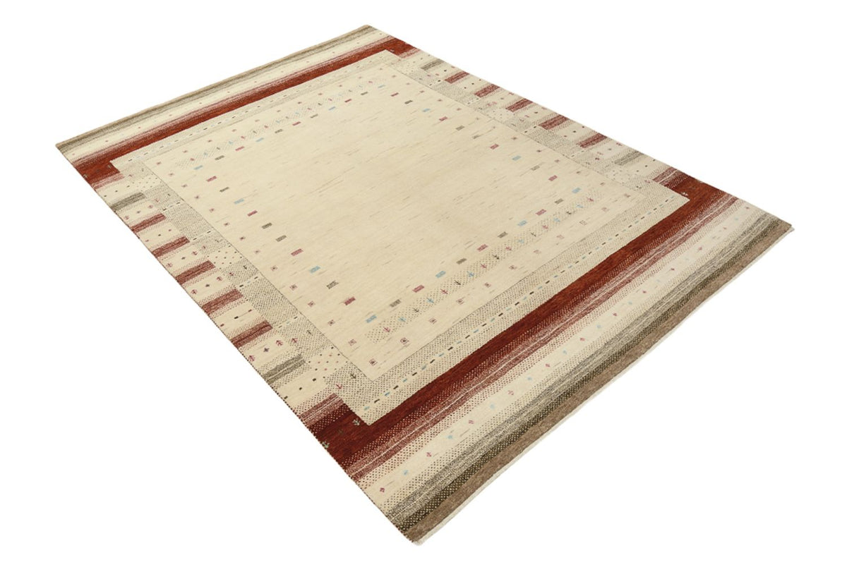 Alfombra Gabbeh - Loribaft Indus - 205 x 152 cm - beige claro