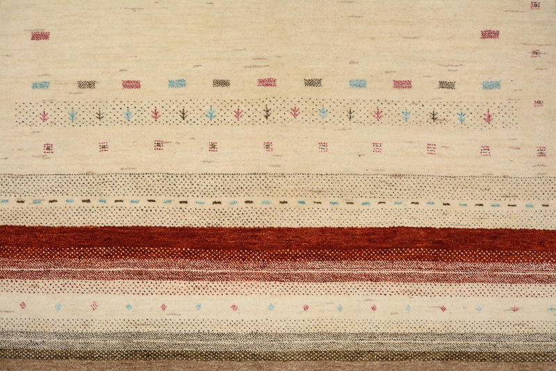 Alfombra Gabbeh - Loribaft Indus - 205 x 152 cm - beige claro