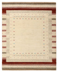 Alfombra Gabbeh - Loribaft Indus - 198 x 156 cm - beige claro