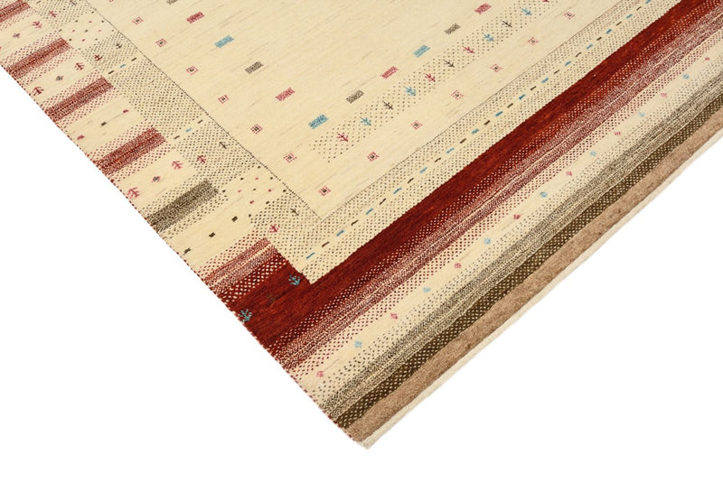 Alfombra Gabbeh - Loribaft Indus - 198 x 156 cm - beige claro