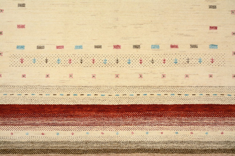 Alfombra Gabbeh - Loribaft Indus - 198 x 156 cm - beige claro
