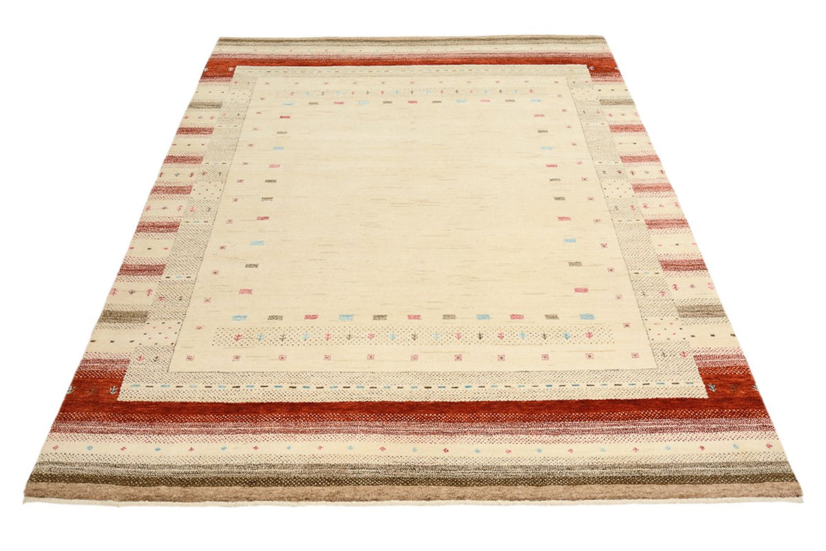 Alfombra Gabbeh - Loribaft Indus - 198 x 156 cm - beige claro