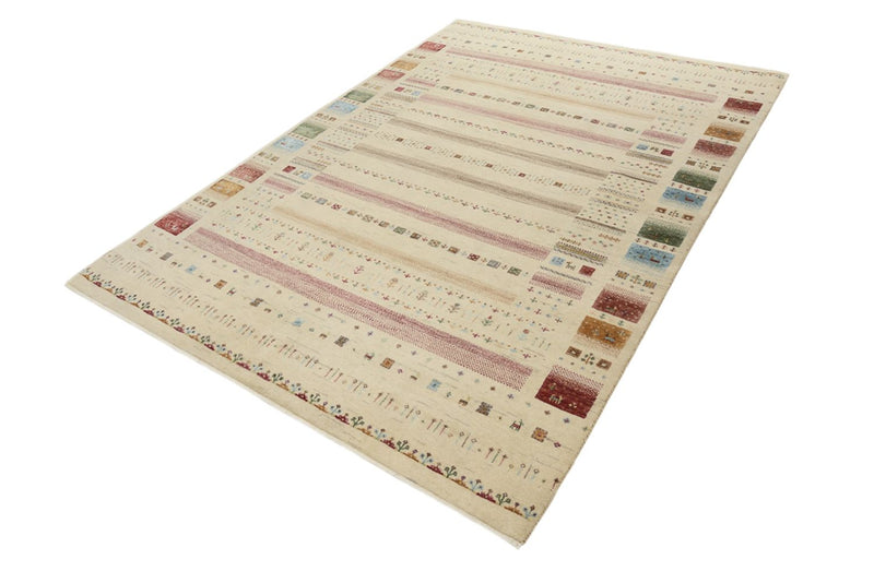 Alfombra Gabbeh - Loribaft Indus - 246 x 174 cm - beige claro