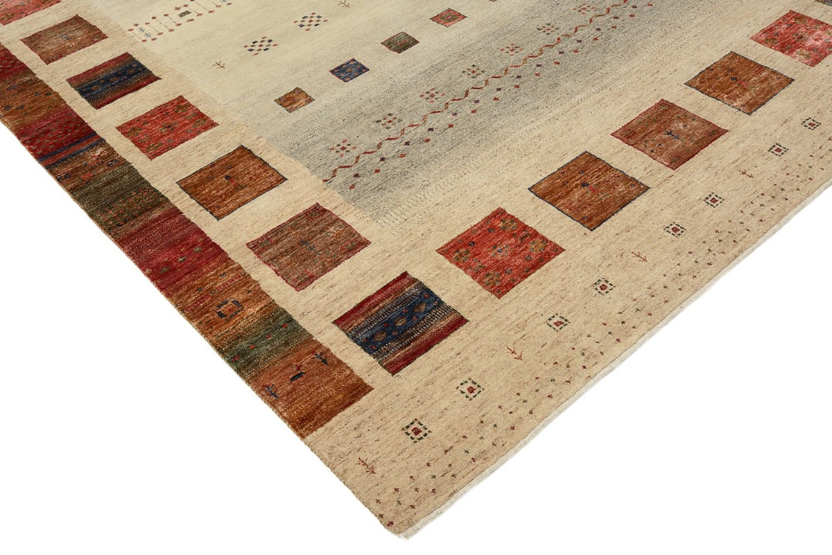 Alfombra Gabbeh - Loribaft Indus - 306 x 205 cm - beige claro