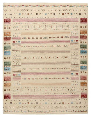 Alfombra Gabbeh - Loribaft Indus - 201 x 155 cm - beige claro