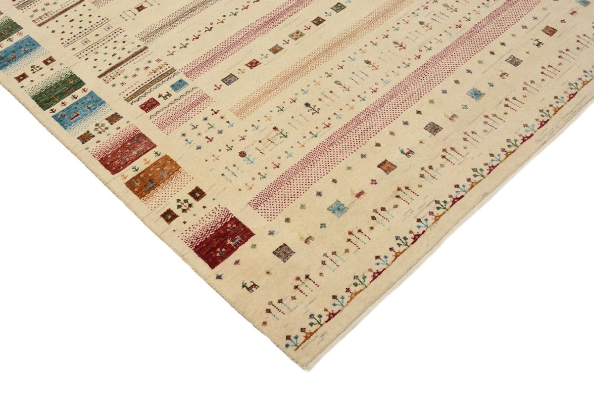 Alfombra Gabbeh - Loribaft Indus - 201 x 155 cm - beige claro