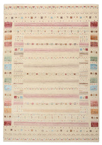 Alfombra Gabbeh - Loribaft Indus - 206 x 149 cm - beige claro