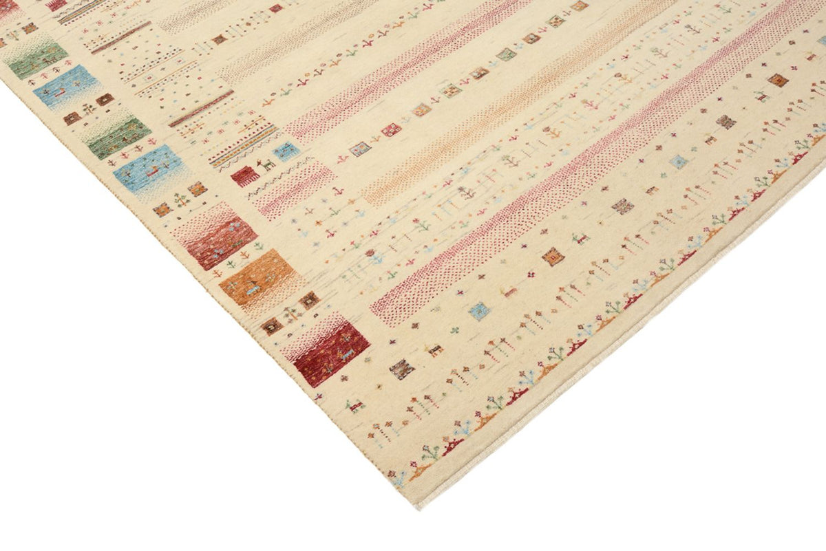 Alfombra Gabbeh - Loribaft Indus - 206 x 149 cm - beige claro