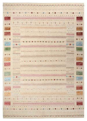 Alfombra Gabbeh - Loribaft Indus - 356 x 251 cm - beige claro
