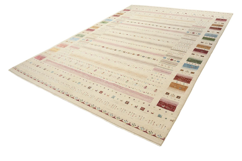 Alfombra Gabbeh - Loribaft Indus - 356 x 251 cm - beige claro