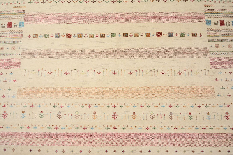 Alfombra Gabbeh - Loribaft Indus - 356 x 251 cm - beige claro