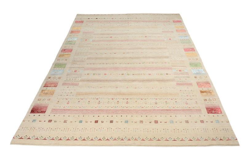 Alfombra Gabbeh - Loribaft Indus - 356 x 251 cm - beige claro