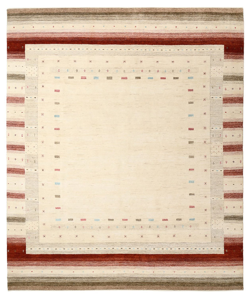 Alfombra Gabbeh - Loribaft Indus - 300 x 254 cm - beige claro