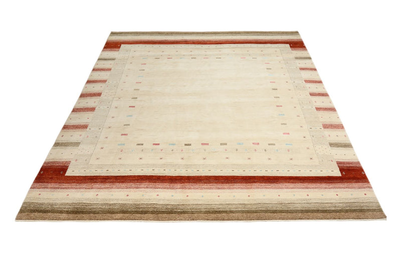 Alfombra Gabbeh - Loribaft Indus - 300 x 254 cm - beige claro