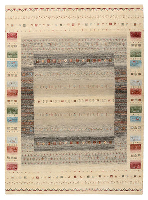 Alfombra Gabbeh - Loribaft Indus - 244 x 177 cm - beige claro