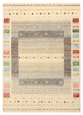 Alfombra Gabbeh - Loribaft Indus - 204 x 146 cm - beige claro