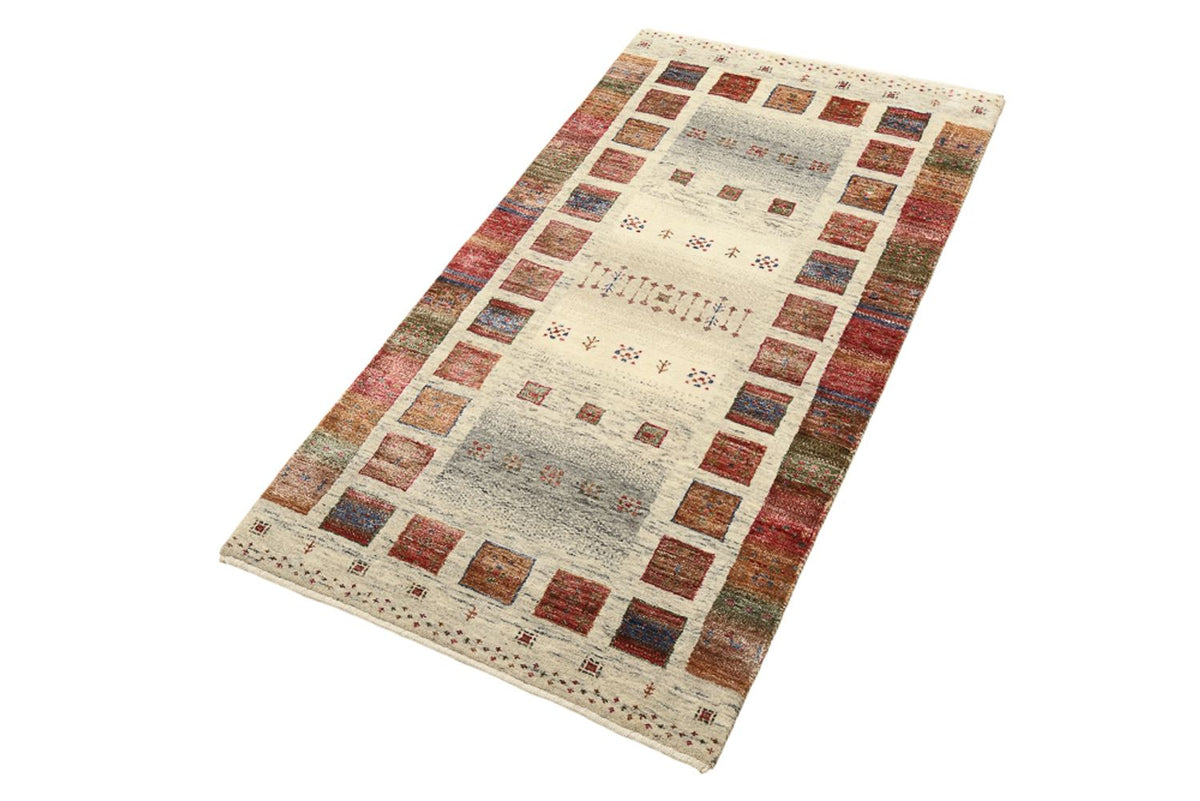 Alfombra Gabbeh - Loribaft Indus - 141 x 76 cm - multicolor
