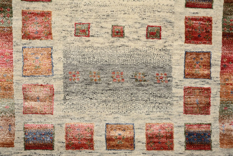 Alfombra Gabbeh - Loribaft Indus - 141 x 76 cm - multicolor