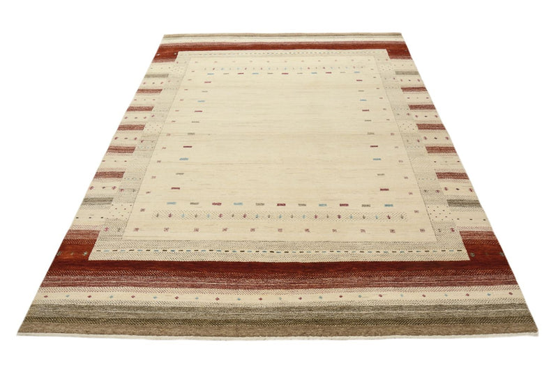 Alfombra Gabbeh - Loribaft Indus - 239 x 169 cm - beige claro