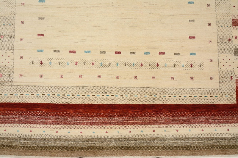 Alfombra Gabbeh - Loribaft Indus - 239 x 169 cm - beige claro