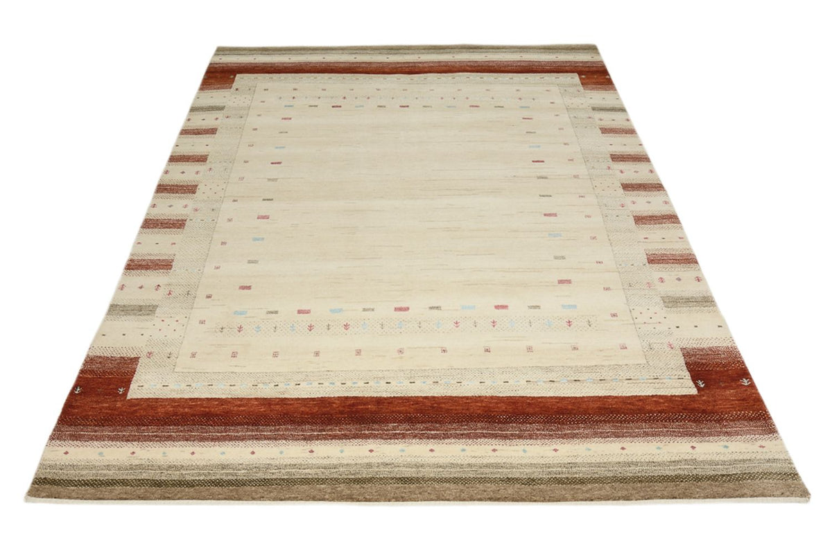 Alfombra Gabbeh - Loribaft Indus - 239 x 169 cm - beige claro
