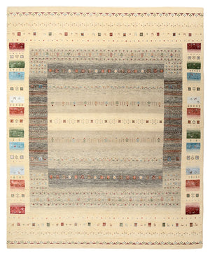 Alfombra Gabbeh - Loribaft Indus - 304 x 251 cm - beige claro