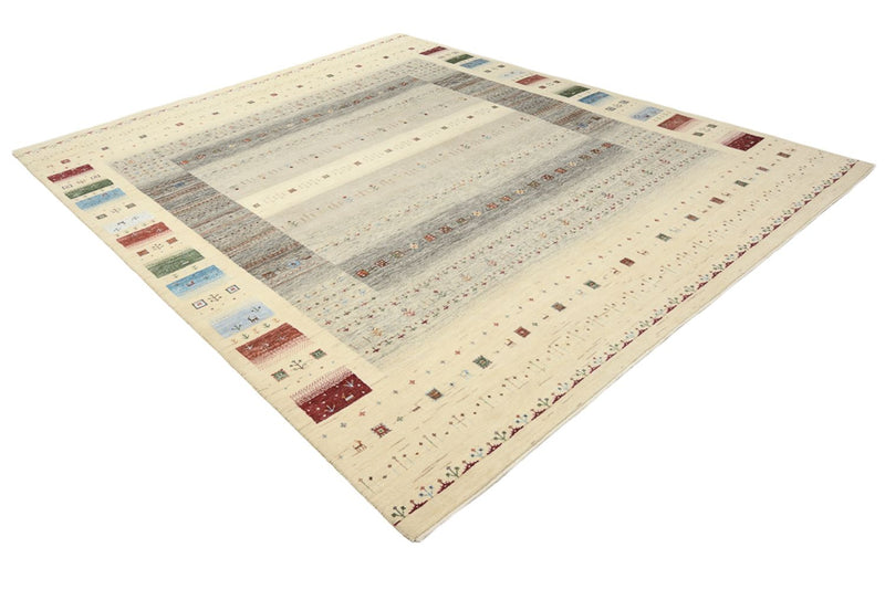 Alfombra Gabbeh - Loribaft Indus - 304 x 251 cm - beige claro
