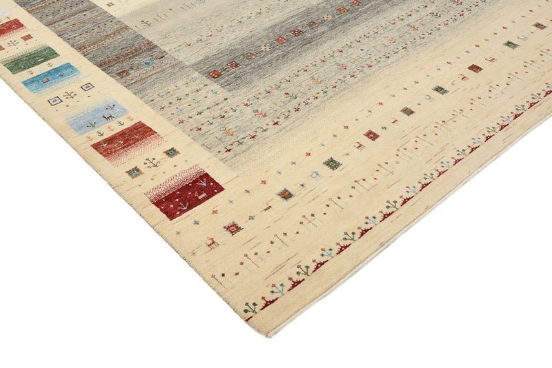 Alfombra Gabbeh - Loribaft Indus - 304 x 251 cm - beige claro