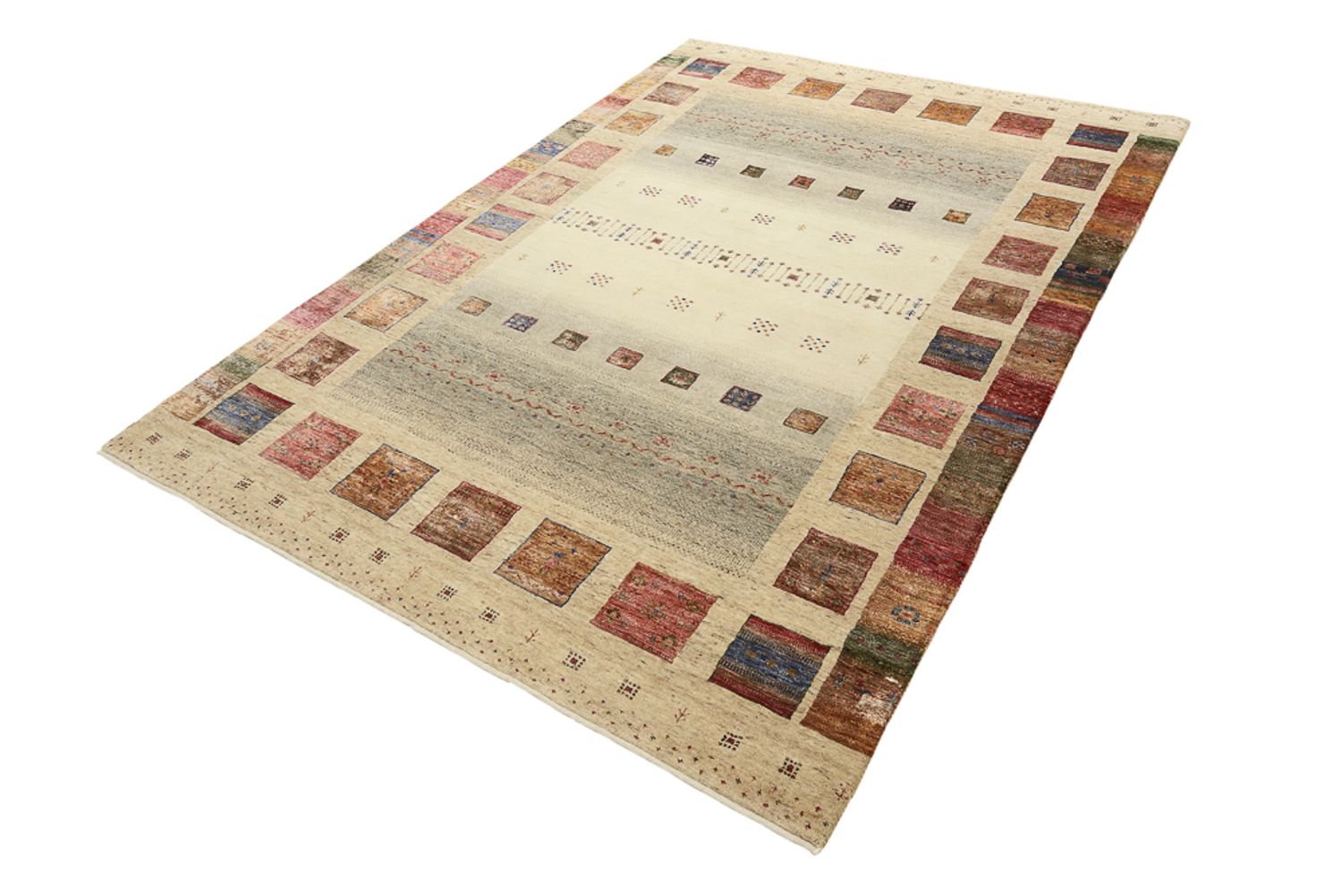 Alfombra Gabbeh - Loribaft Indus - 244 x 172 cm - multicolor