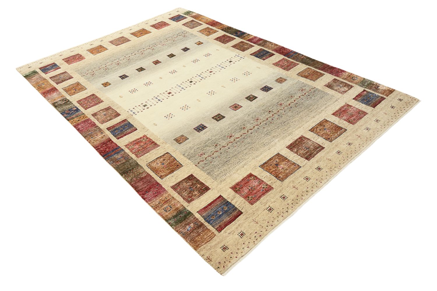 Alfombra Gabbeh - Loribaft Indus - 244 x 172 cm - multicolor
