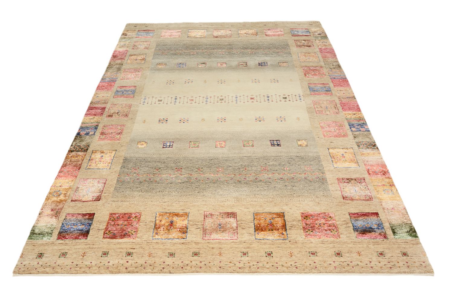 Alfombra Gabbeh - Loribaft Indus - 244 x 172 cm - multicolor