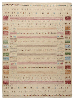Alfombra Gabbeh - Loribaft Indus - 239 x 174 cm - beige claro