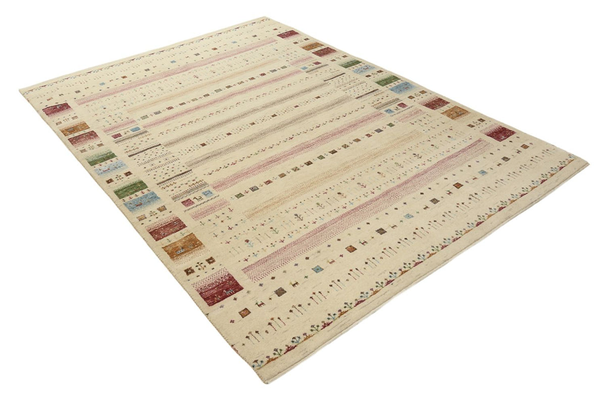 Alfombra Gabbeh - Loribaft Indus - 239 x 174 cm - beige claro