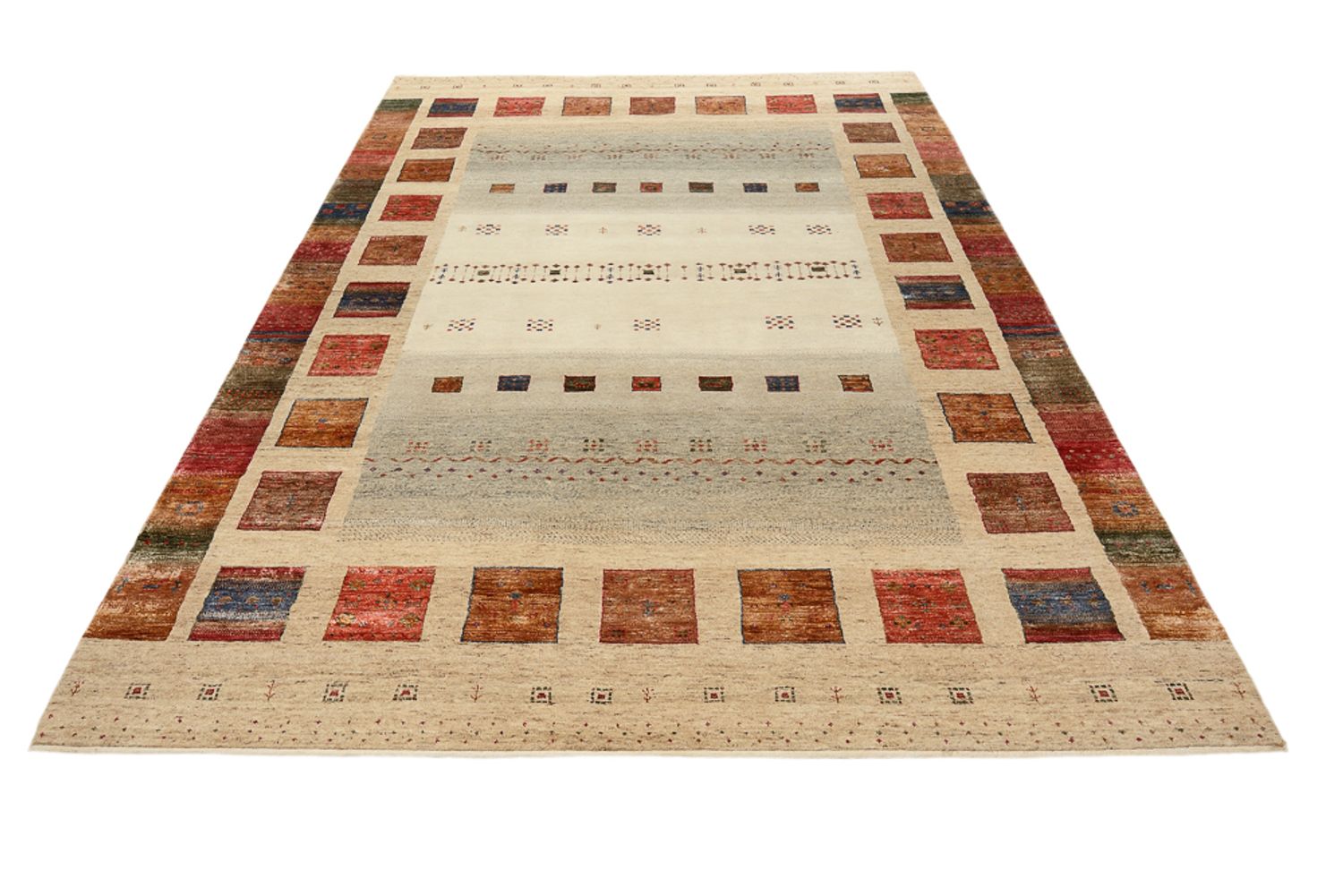 Alfombra Gabbeh - Loribaft Indus - 302 x 205 cm - multicolor