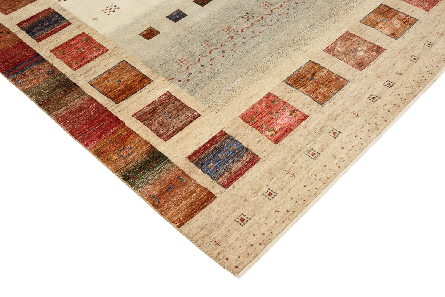 Alfombra Gabbeh - Loribaft Indus - 302 x 205 cm - multicolor