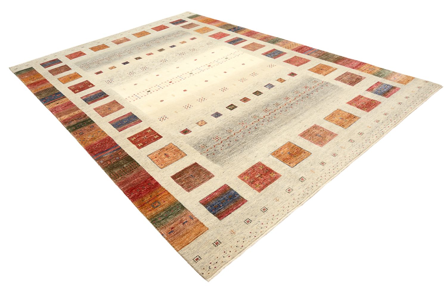 Alfombra Gabbeh - Loribaft Indus - 348 x 250 cm - multicolor