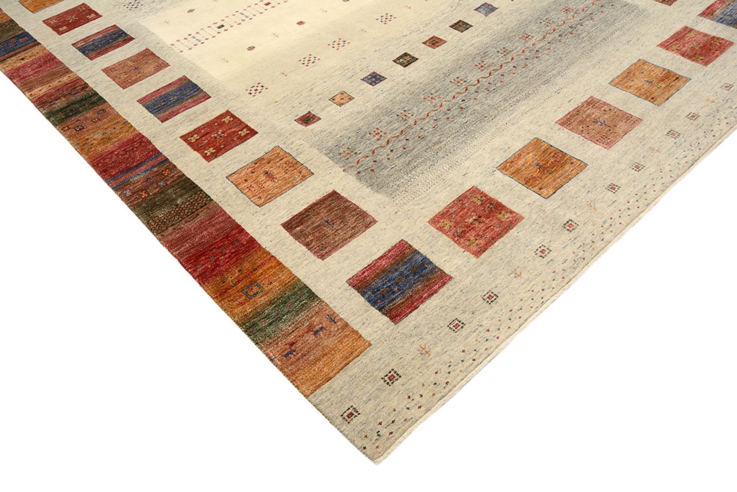 Alfombra Gabbeh - Loribaft Indus - 348 x 250 cm - multicolor