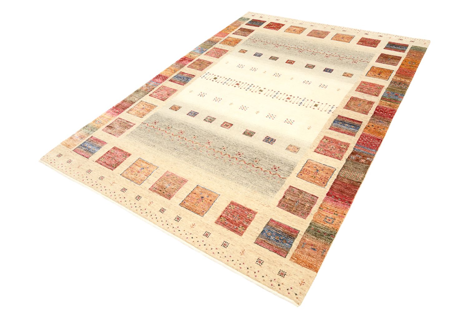 Alfombra Gabbeh - Loribaft Indus - 244 x 175 cm - multicolor