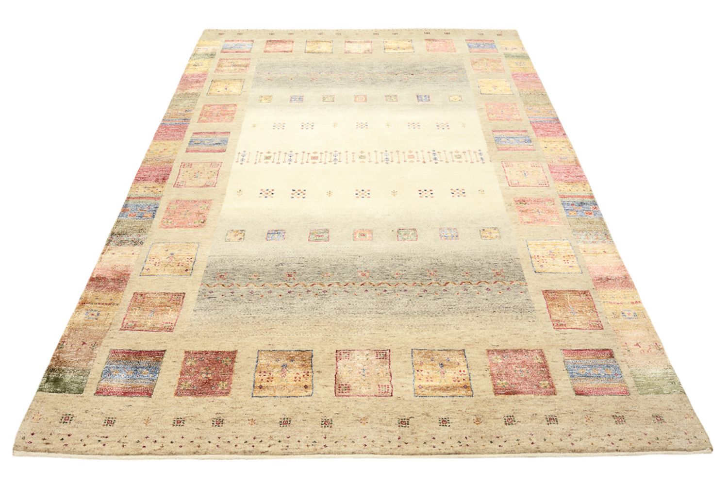 Alfombra Gabbeh - Loribaft Indus - 242 x 168 cm - multicolor