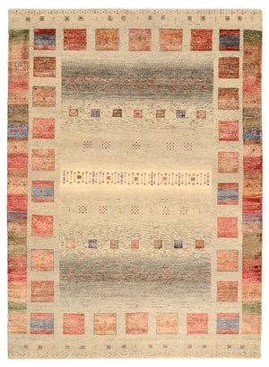 Alfombra Gabbeh - Loribaft Indus - 241 x 176 cm - multicolor