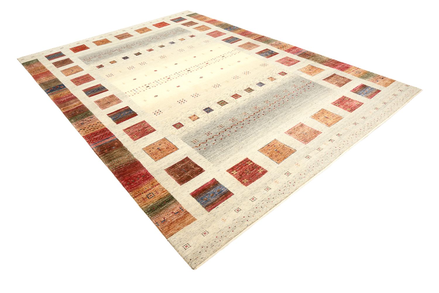 Alfombra Gabbeh - Loribaft Indus - 341 x 248 cm - multicolor
