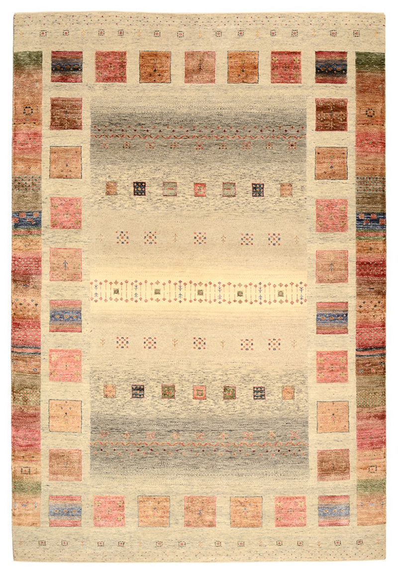 Alfombra Gabbeh - Loribaft Indus - 302 x 206 cm - multicolor