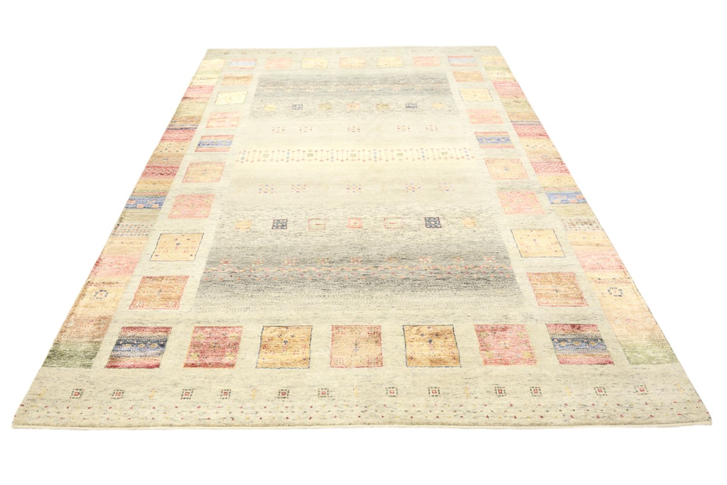 Alfombra Gabbeh - Loribaft Indus - 302 x 206 cm - multicolor
