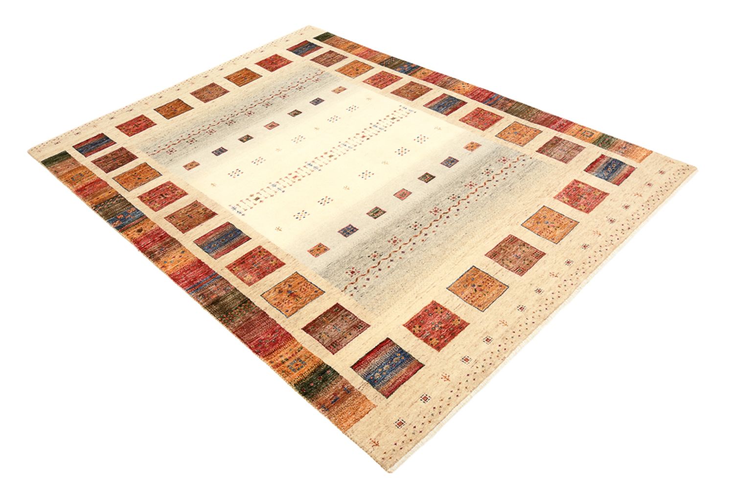 Alfombra Gabbeh - Loribaft Indus - 204 x 156 cm - multicolor