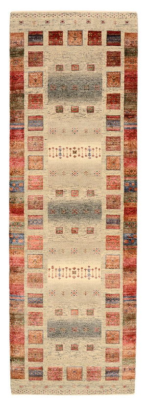 Alfombra de pasillo Alfombra Gabbeh - Loribaft Indus - 247 x 82 cm - multicolor